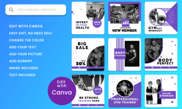 Template Canva Gym Center