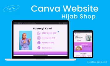 Template Canva Website Muslimah Hijab