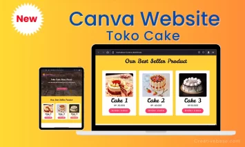 Template Canva Website Toko Cake